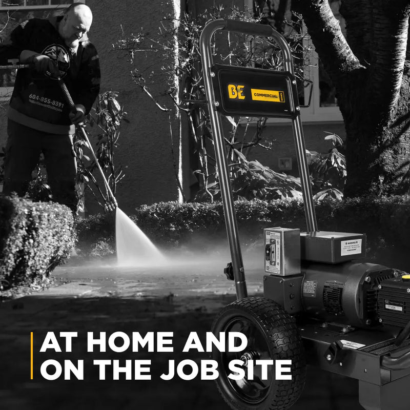 2,000 PSI 3.5 GPM 5.0 HP Electric Pressure Washer with Baldor Motor and General Triplex Pump - B205EG BE Power Equipment