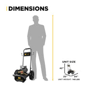 2,000 PSI 3.5 GPM 5.0 HP Electric Pressure Washer with Baldor Motor and General Triplex Pump - B205EG BE Power Equipment