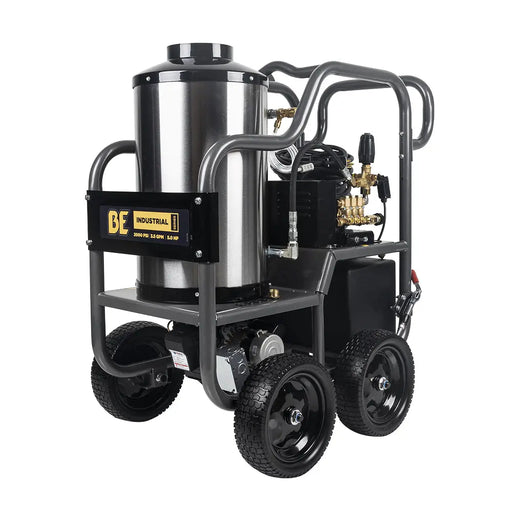 2,000 PSI - 3.5 GPM Hot Water Electric Pressure Washer with Triplex Pump - HW205EBA BE Power Equipment