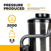 2,000 PSI - 3.5 GPM Hot Water Electric Pressure Washer with Triplex Pump - HW205EBA BE Power Equipment