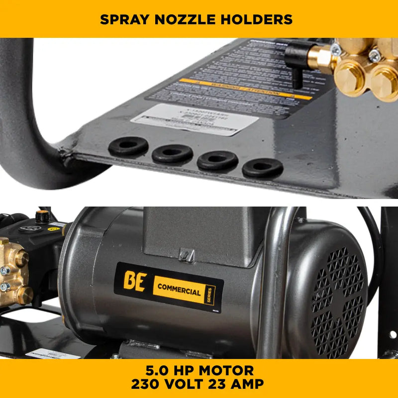 2,000 PSI 4.0 GPM 5.0 HP Electric Pressure Washer with Baldor Motor and CP Triplex Pump - X-2050FW1A BE Power Equipment