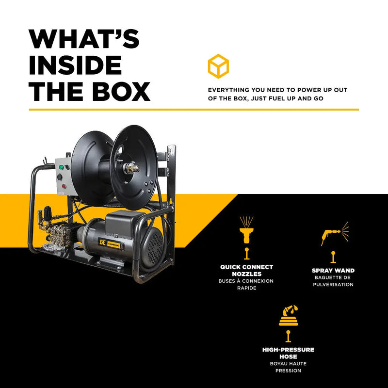 2,000 PSI 4.0 GPM 5.0 HP Wall Mount Electric Pressure Washer with a Baldor Motor and General Triplex Pump - X-2050FW1GENHT BE Power Equipment