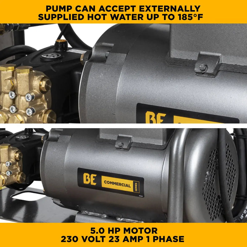 2,000 PSI 4.0 GPM 5.0 HP Wall Mount Electric Pressure Washer with a Baldor Motor and General Triplex Pump - X-2050FW1GENHT BE Power Equipment
