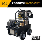 2,000 PSI 5.0 GPM Hot Water Electric Pressure Washer with General Triplex Pump -  15-520 BE Power Equipment