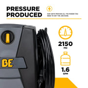 2,150 PSI 1.6 GPM Electric Pressure Washer with Powerease Motor and AR Axial Pump - P2115EN BE Power Equipment