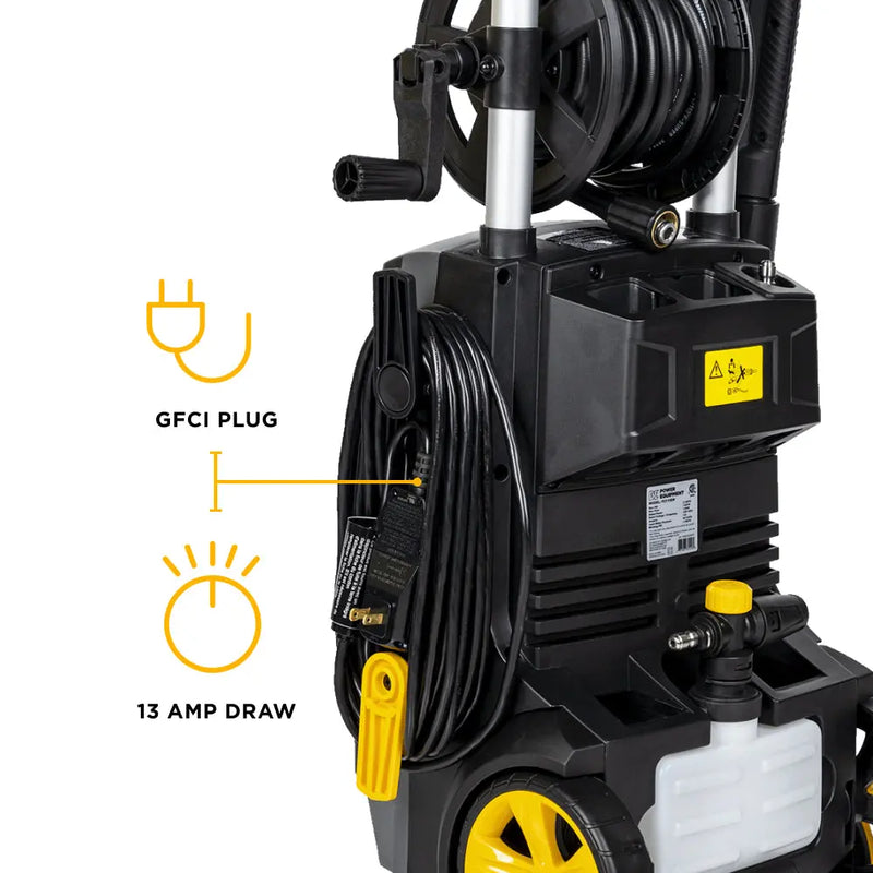 2,150 PSI 1.6 GPM Electric Pressure Washer with Powerease Motor and AR Axial Pump - P2115EN BE Power Equipment