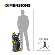 2,150 PSI 1.6 GPM Electric Pressure Washer with Powerease Motor and AR Axial Pump - P2115EN BE Power Equipment