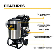 2,300 PSI 4.0 GPM Hot Water Electric Pressure Washer with Comet Triplex Pump - 42-6 BE Power Equipment