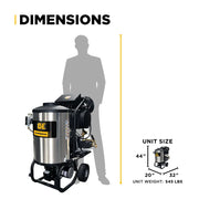 2,300 PSI 4.0 GPM Hot Water Electric Pressure Washer with Comet Triplex Pump - 42-6 BE Power Equipment
