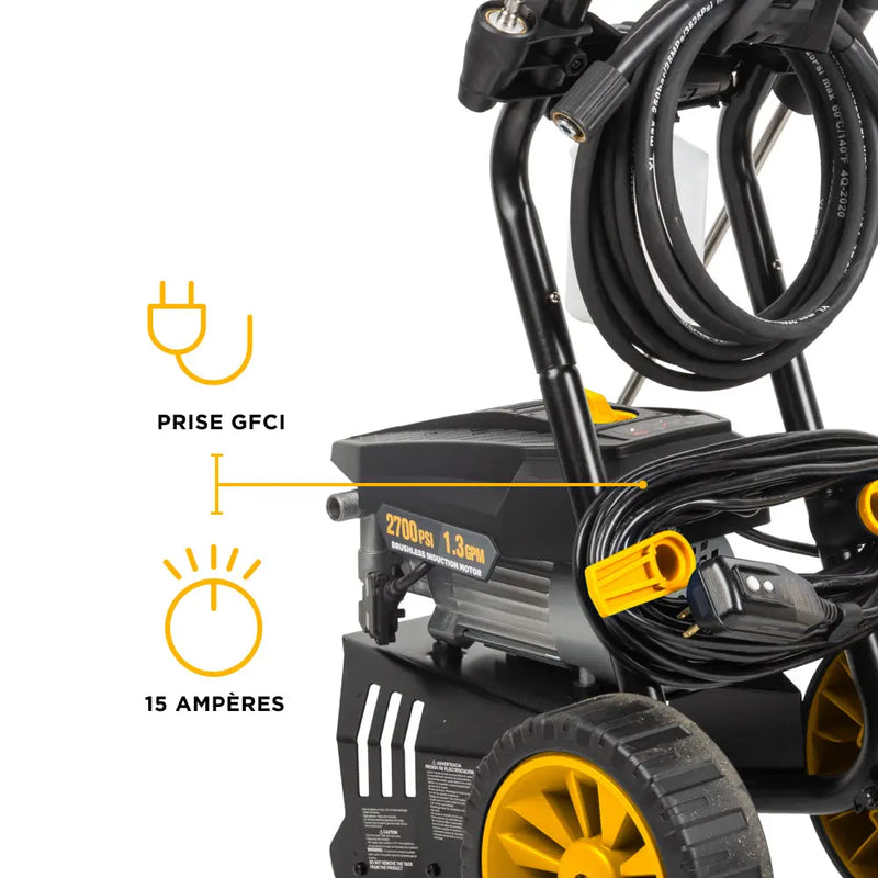 2,700 PSI 1.3 GPM Electric Pressure Washer with AR Axial Pump - P2713EN BE Power Equipment