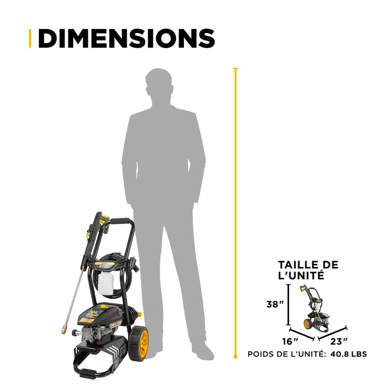 2,700 PSI 1.3 GPM Electric Pressure Washer with AR Axial Pump - P2713EN BE Power Equipment