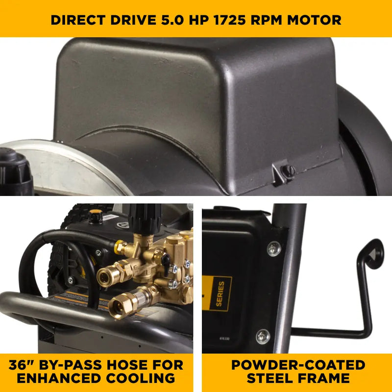 2,700 PSI 3.5 GPM 7.5 HP Electric Pressure Washer with Baldor Motor and CP Triplex Pump - B2775E3AHE BE Power Equipment