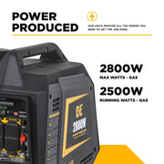 2,800 Watt Digital Inverter Generator - BE2800I BE Power Equipment