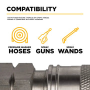 3/8" FNPT Fitting – Stainless Steel Coupler BE Power Equipment