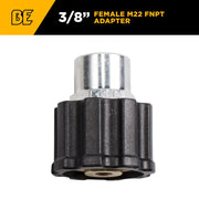 3/8" Female M22 FNPT Adapter Fitting BE Power Equipment