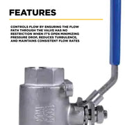 3/8" Full Port Ball Valve BE Power Equipment