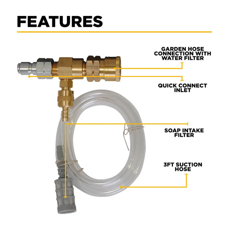 3/8" Low Pressure Chemical Injector BE Power Equipment