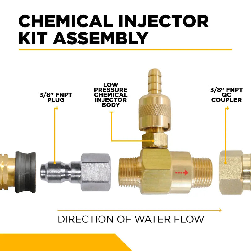3/8" Low Pressure Chemical Injector BE Power Equipment