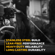 3/8" MNPT 6,000PSI Quick Connect Stainless Steel Fitting BE Power Equipment