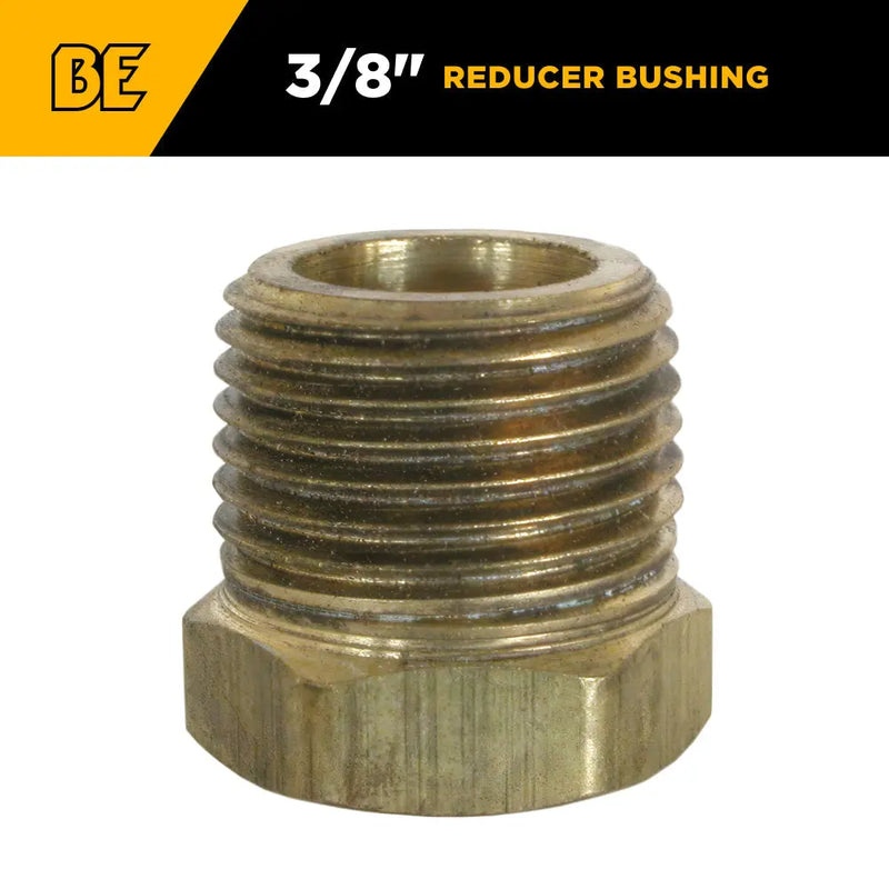 3/8" MNPT x 1/8" FNPT Reducer Bushing BE Power Equipment