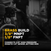 3/8" MNPT x 1/8" FNPT Reducer Bushing BE Power Equipment