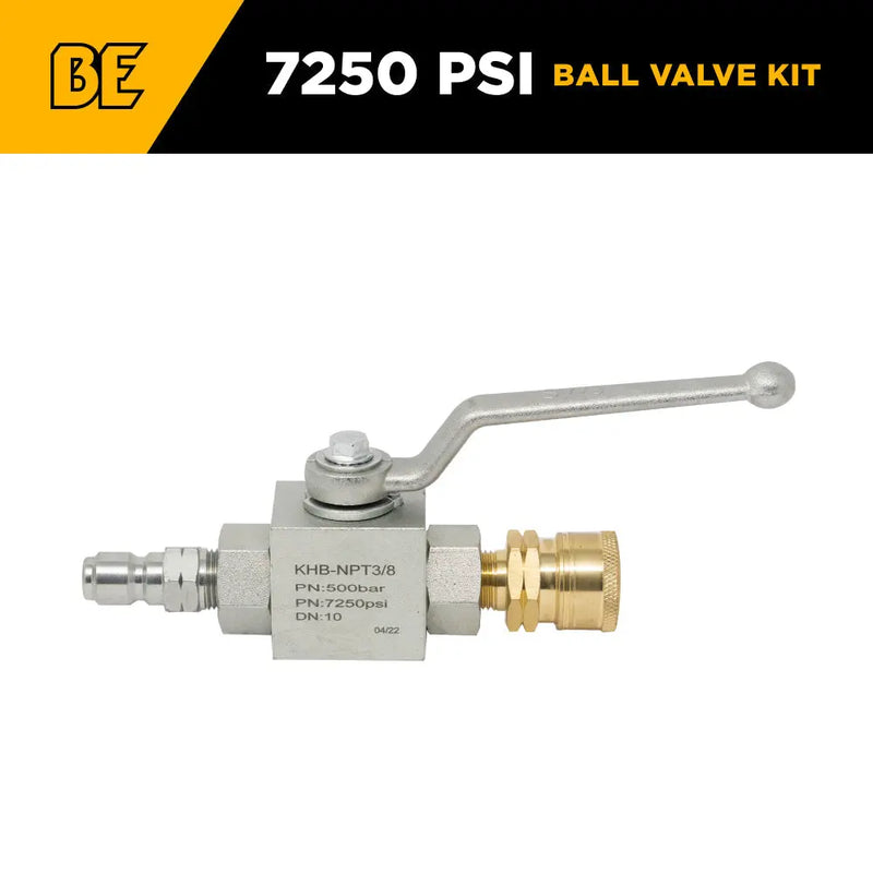 3/8" Quick Connect Ball Valve Kit BE Power Equipment