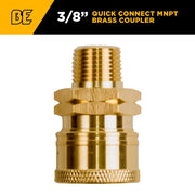 3/8" Quick Connect MNPT Brass Coupler BE Power Equipment