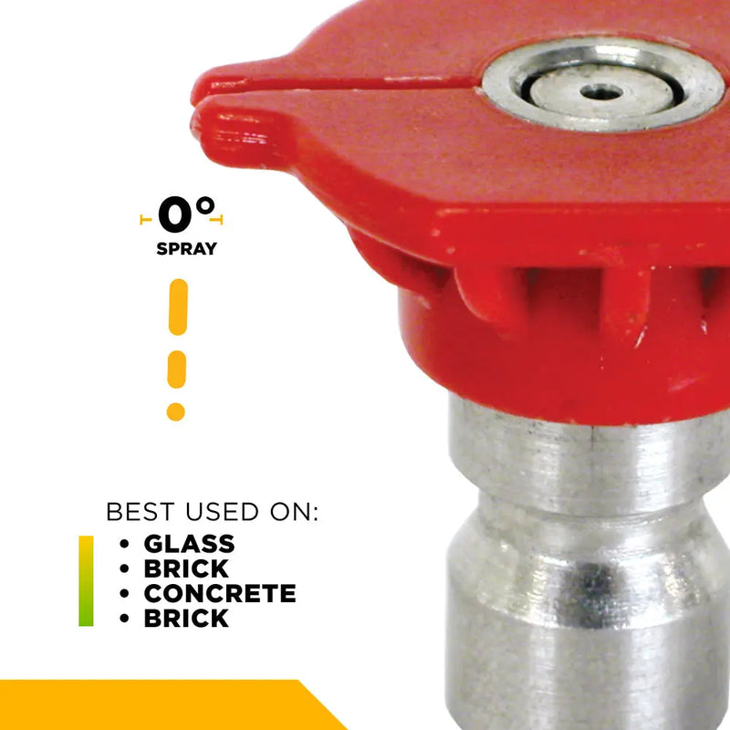 3.0 Quick Connect Pressure Washer Nozzle Set with Holder & Clip 0°, 15°, 40°, & Soaper BE Power Equipment