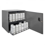 Durham Aerosol Storage Cabinet, Steel, 2 Sliding Shelves, 1 Door, Holds 48 Aerosol Cans