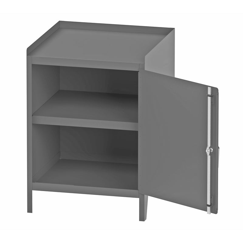 Durham Table High Heavy Duty Storage Cabinet, 24 x 24, 16 Gauge, 1 Fixed Shelf, 1 Lockable Door