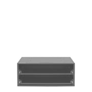 Durham Large Bearing Slide Rack, Holds 2 Compartment Boxes, Heavy Duty, Steel, Gray