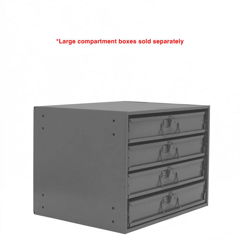 Durham Easy Glide Slide Rack With 4 Sliding Drawer Racks For Use With Large Compartment Boxes, Steel