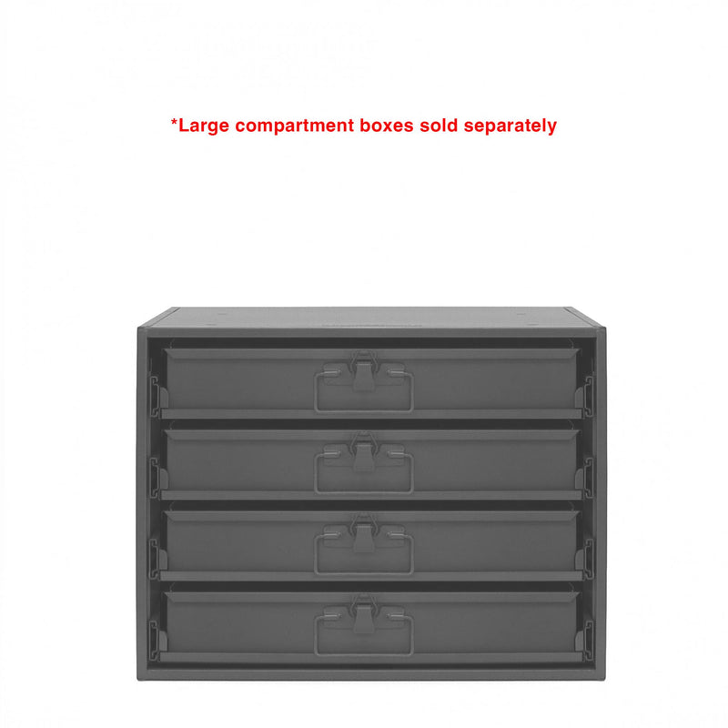 Durham Easy Glide Slide Rack With 4 Sliding Drawer Racks For Use With Large Compartment Boxes, Steel