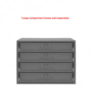 Durham Large Bearing Slide Rack, Holds 4 Compartment Boxes, Heavy Duty, Steel, Gray