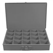 Durham Large, Steel, Compartment Box, 20 Compartments, Gray (Pack of 4)