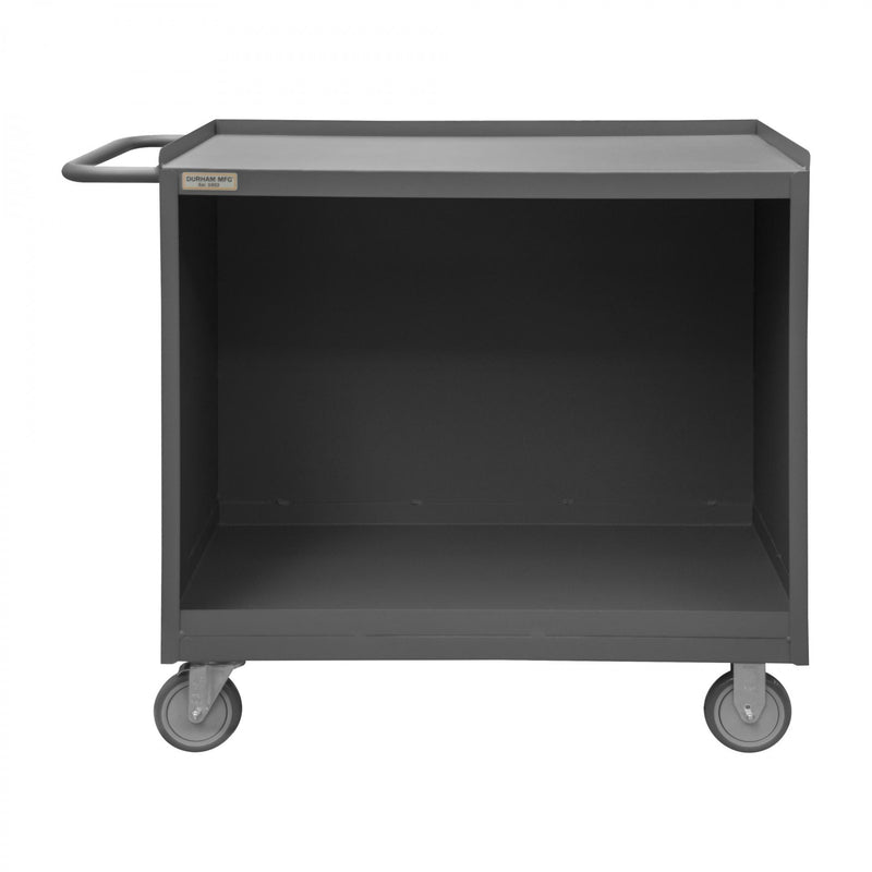 Durham Mobile Bench Cabinet With 5" X 1-1/4" Polyurethane Casters, (2) Rigid And (2) Swivel, No Doors