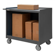Durham Mobile Bench Cabinet With 5" X 1-1/4" Polyurethane Casters, (2) Rigid And (2) Swivel, No Doors