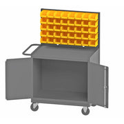 Durham Mobile Workstation With 5" X 1-1/4" Polyolefin Casters, (2) Rigid, (2) Swivel With Side Brakes