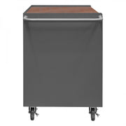 Durham Mobile Bench Cabinet With 5" X 1-1/4" Polyurethane Casters, (2) Rigid And (2) Swivel, 1 Shelf