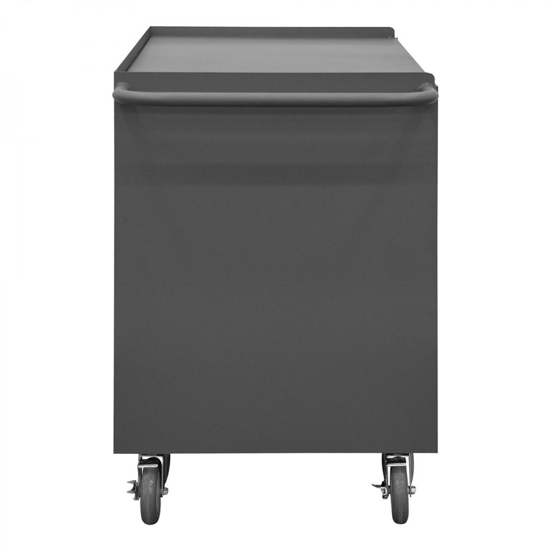 Durham Mobile Bench Cabinet With 5" X 1-1/4" Polyurethane Casters, (2) Rigid And (2) Swivel, No Doors