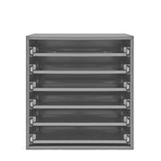 Durham Heavy Duty Bearing Slide Rack, Cold-Rolled Steel, 6 Sliding Compartments