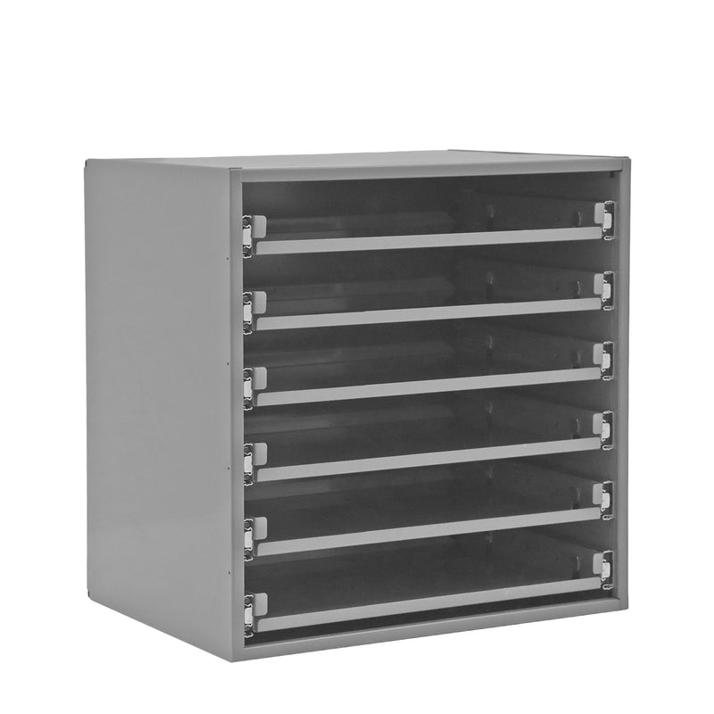 Durham Heavy Duty Bearing Slide Rack, Cold-Rolled Steel, 6 Sliding Compartments