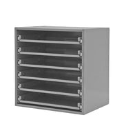 Durham Heavy Duty Bearing Slide Rack, Cold-Rolled Steel, 6 Sliding Compartments