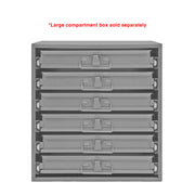 Durham Heavy Duty Bearing Slide Rack, Cold-Rolled Steel, 6 Sliding Compartments