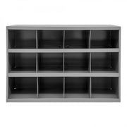 Durham 12" Deep, 12 Opening Bin, Gray