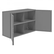 Durham 12″ Deep Cabinet, 1 Shelf, 4 Sections, 33-7/8 X 12-1/2 X 23-7/8, Gray