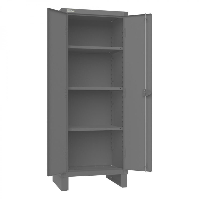 Durham Heavy Duty Cabinet, 14 Gauge, 30 x 24 x 78, Double Door, 3 Adjustable Shelves