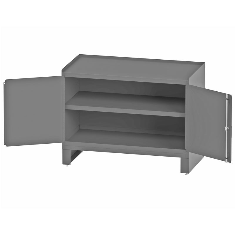 Durham Stationary Workstation, 1 Shelf, 2 Doors, Leveling Feet, 48-1/8 x 24-1/4 x 36-3/16