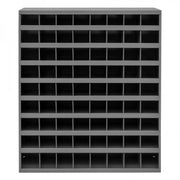 Durham 9" Deep, 72 Opening Bin, Gray