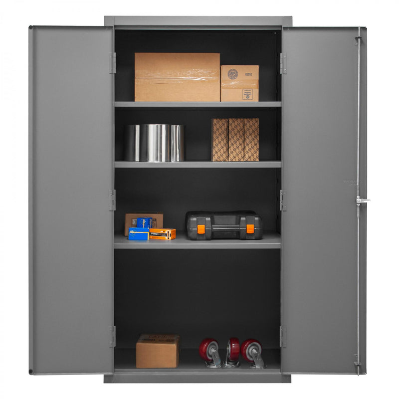 Durham Heavy Duty Cabinet, 14 Gauge, 36 x 24 x 84, 3 Adjustable Shelves, Flush Doors, Lockable